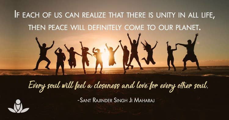 unity leads to peace Sant Rajinder Singh