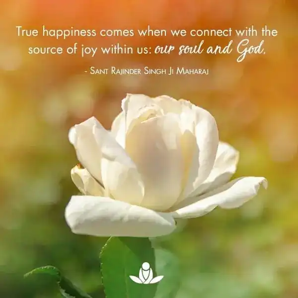 True happiness comes when we connect with the source of joy within us: our soul and God.