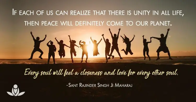 unity leads to peace Sant Rajinder Singh