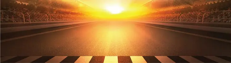 Sunset over race starting line