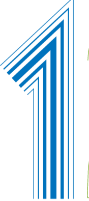green blue numerals 1