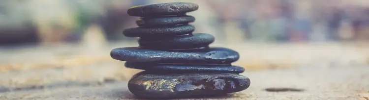 Different stones balanced ontop each other in harmony