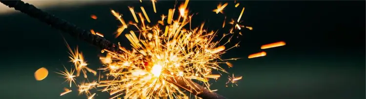 Ignited sparkler - bokeh effect