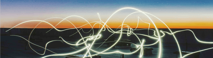 Trail of light illumines entire deck