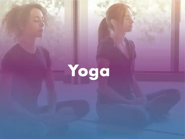 Yoga class banner - a yoga posture