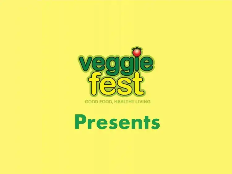 Veggie Fest Presents banner - fresh vegetarian food